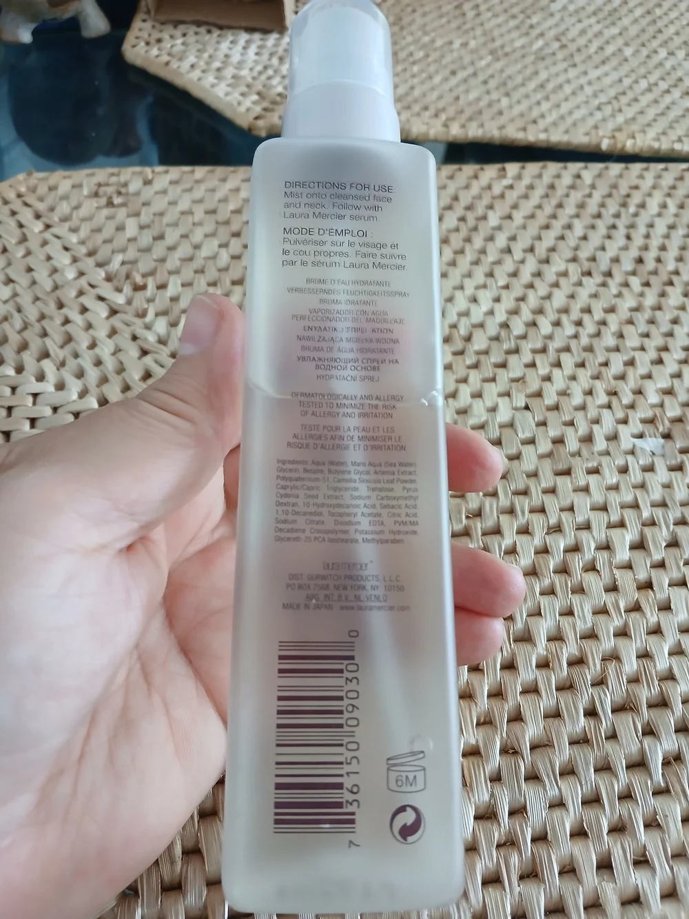 laura mercier Frosted Facial Mist Bottle - White